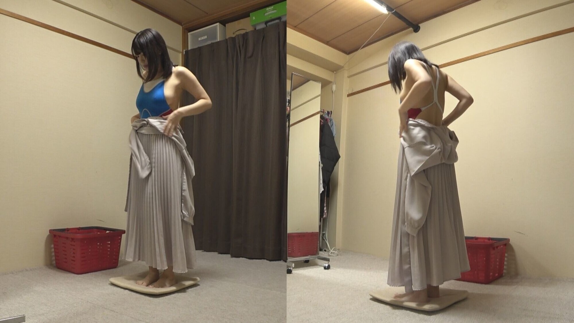 「碧那美海 濡れてテカってピッタリ密着 神競泳水着 可愛い女子の競泳水着姿をじっとりと堪能!着替え撮影から始まり貧乳から巨乳にパイパン、ハミ毛、ジョリワキ等のフェチ接写やローションソーププレイや競泳水着ぶっかけ等を完全着衣で楽しむAV」のサムネイル