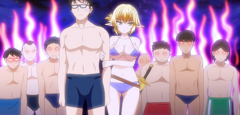 「【巨乳水着美女】エルフ騎士コスプレ美女のパイズリ&フェラご奉仕で中出し交配【一日恋人】」のサンプル画像3枚目