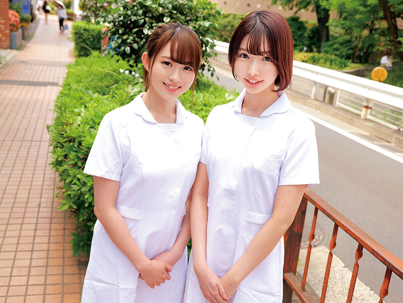 「【素人ナース】童貞筆おろし逆ナンパ！スレンダー美少女看護師2人が中出し治療プレイ」のサムネイル