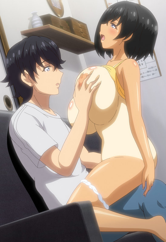 「【巨乳幼なじみ】スクール水着の日焼け跡がエロい田舎娘と中出しオナニー鑑賞【競泳水着】」のサンプル画像12枚目