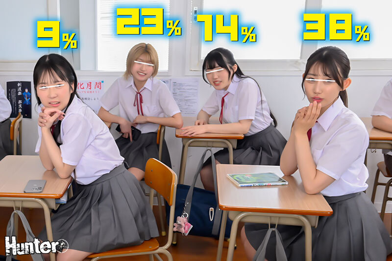 「【女子校生】ヤレる確率が見える世界で3P・4P中出し三昧!フェラご奉仕JKたちとの夢のハーレム生活」のサンプル画像3枚目