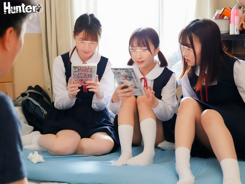 「【素人JK】体操着ブルマの女子校生と3P電マプレイ！近所の美少女たちと禁断の複数プレイ」のサンプル画像5枚目