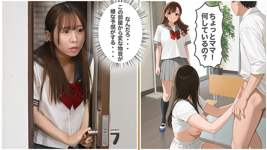 「初音みのり・天羽りりか出演|母娘共演の濃厚プレイ|人気コミック実写化作品」のサンプル画像5枚目