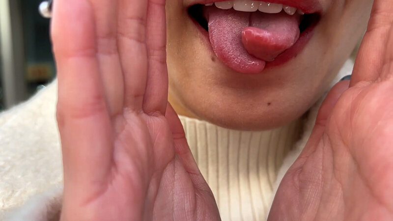 「【素人】美容部員お姉さんはるのちゃんの口内観察プレイ｜街角ナンパ企画で見せる恥じらい」のサンプル画像3枚目